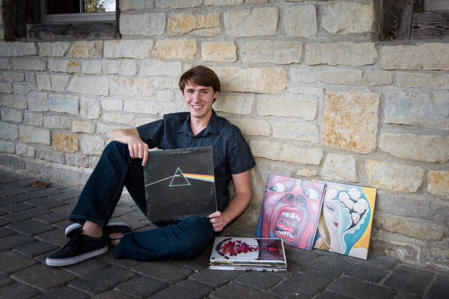 Alex King 18 with a few of his favorite records. Via Adrienne Dettore