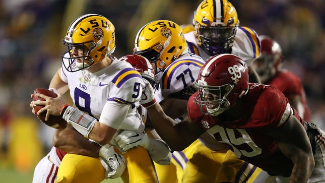 LSU vs. Alabama last year. The Tigers are looking forward to revenge after last years 29-0 loss.