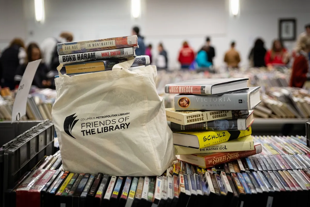 Bargain book sale at the Liberty Library