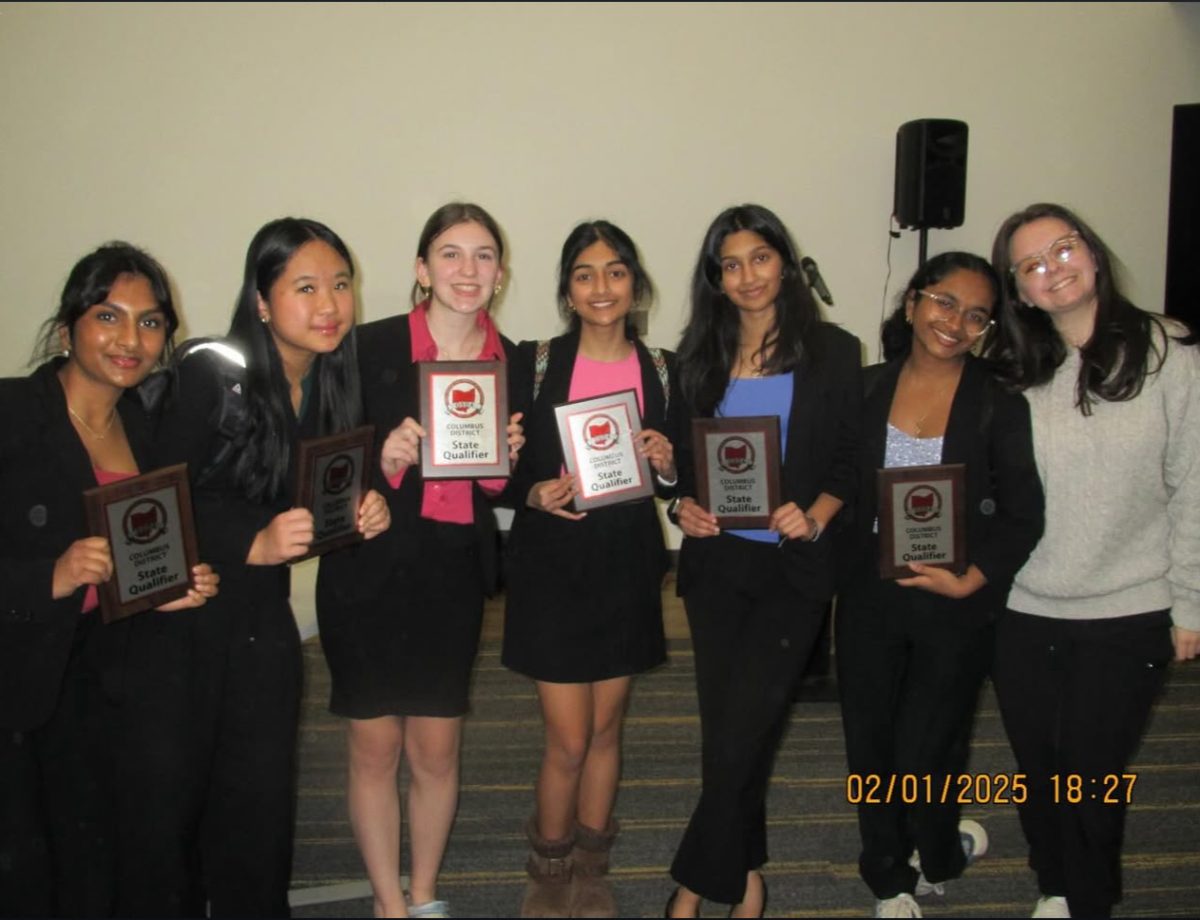 Left to right: Shri Easwara, Michelle Huang, Samantha Mahle, Anushka Chaba, Saniya Teni, Ria Naraian, Sadie Seggerson 

Photo courtesy of Anushka Chaba