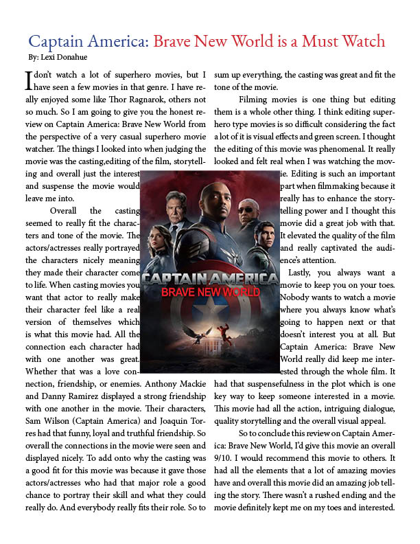 Captain America: Brave New World is a Must Watch