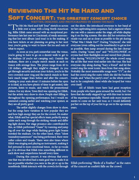 Navigation to Story: Reviewing the Hit Me Hard and Soft Concert