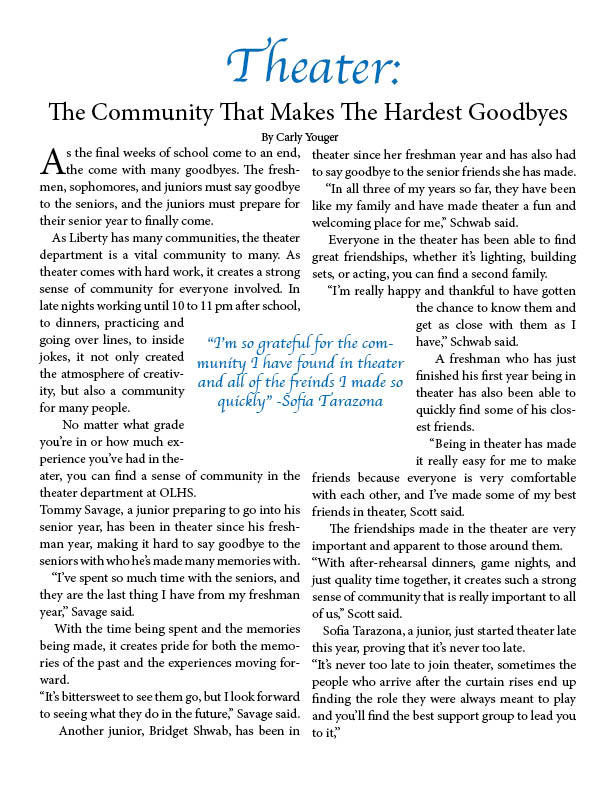 Theater: The Community That Makes The Hardest Goodbyes